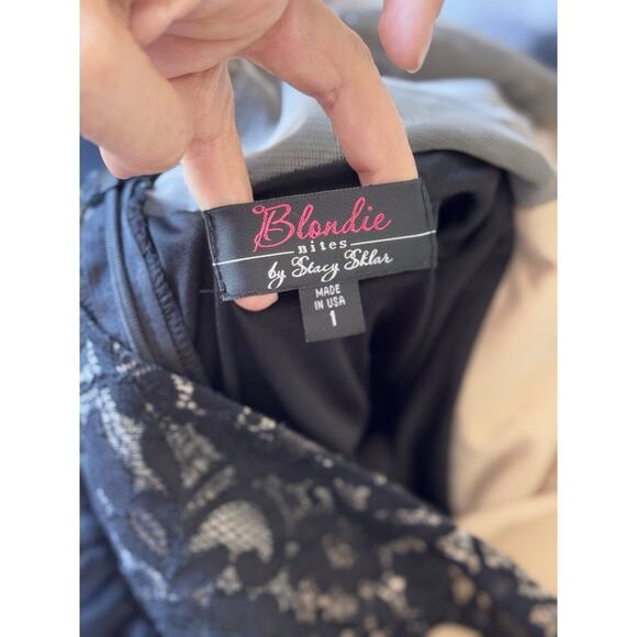 90s Vtg Blondie Nights Dress Embellished Lace Black Mini Tutu Balletcore, 1 - Picture 12 of 15